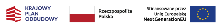 Logotypy Krajowego Planu Odbudowy, Rzeczypospolitej Polskiej, Unii Europejskiej